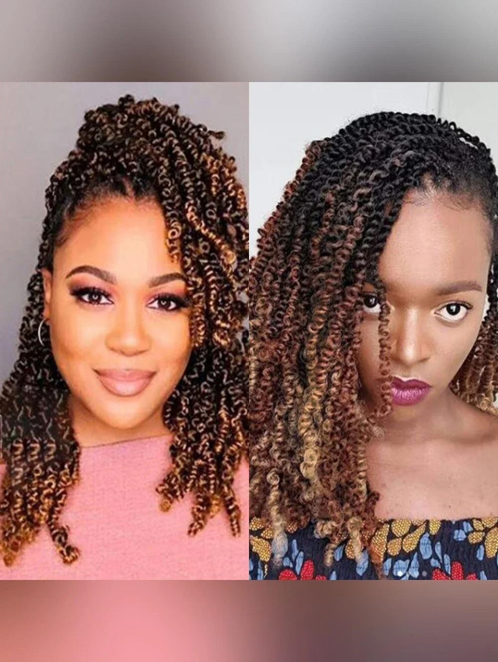 Spring Twist Synthetic Hair 8 Inch T1B3027 3 Packs Includes 8 Loc Cuffs Crochet